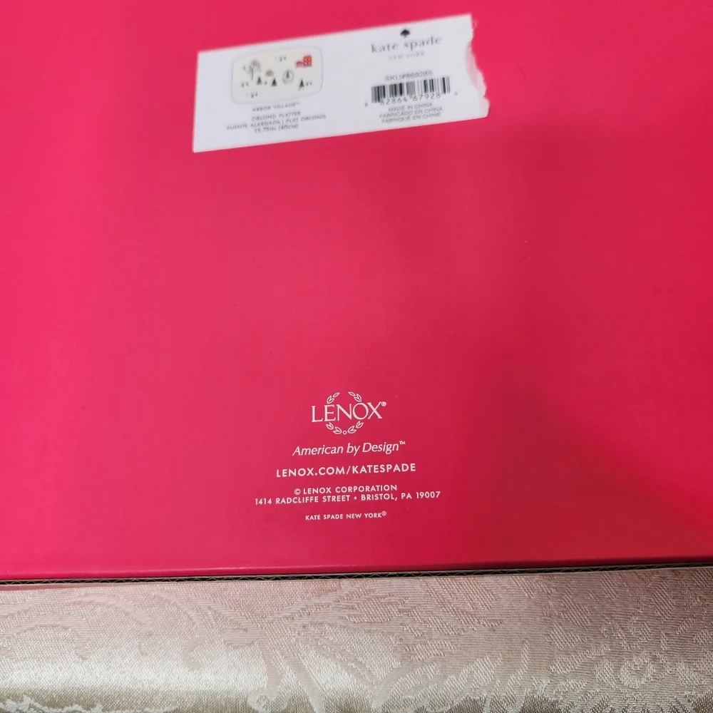 Kate Spade Lenox Arbor Village Oblong Platter NWT